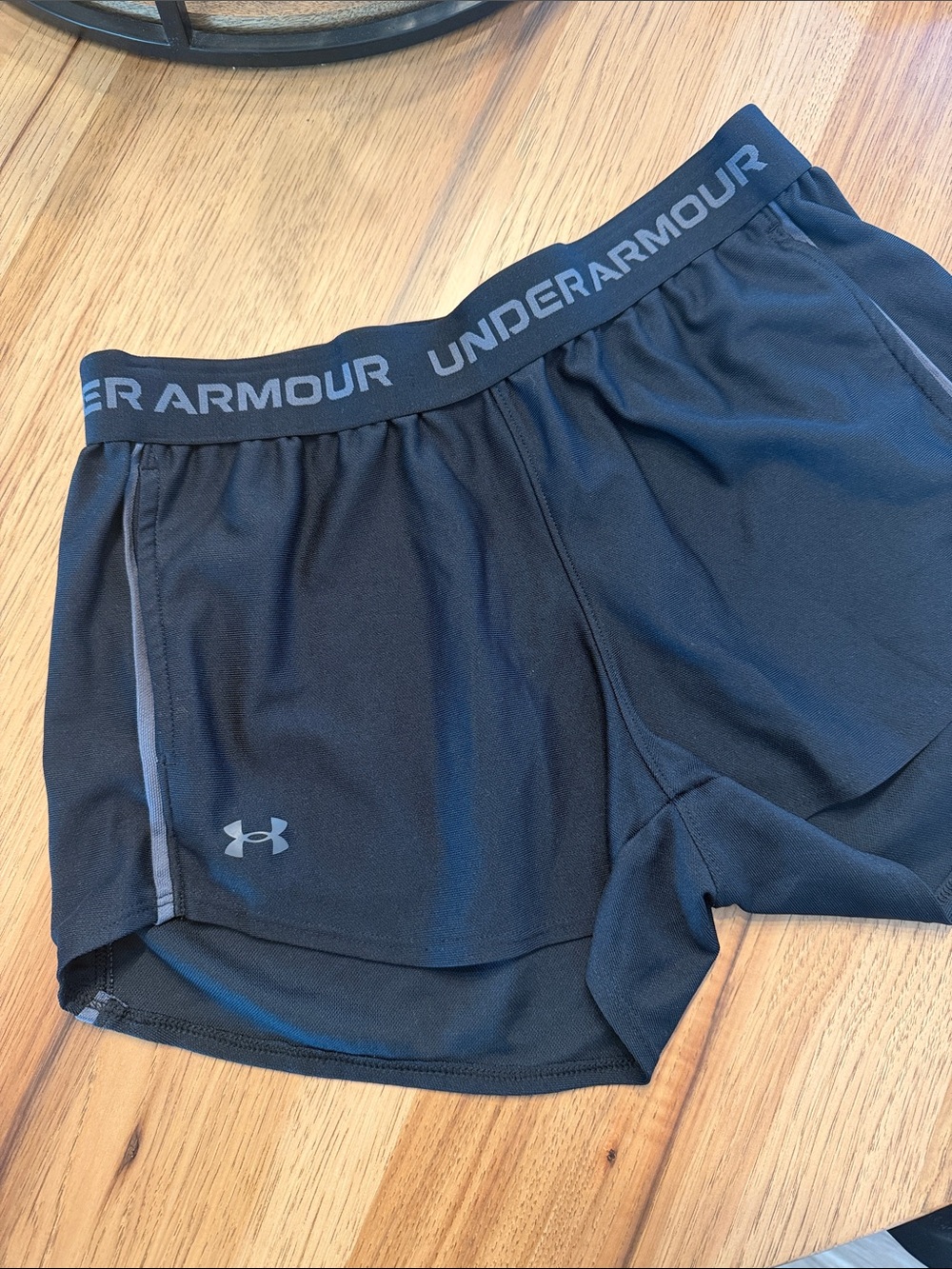 Under Armour women’s Black Athletic Training Shorts with Grey Accents